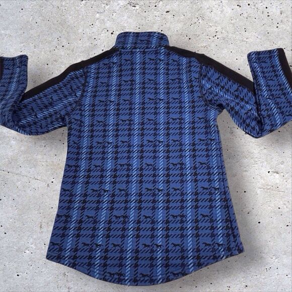 Kerrits Muzzle Nuzzle Pullover Kids Medium Blue Horse Pony Equestrian Riding - Picture 4 of 9